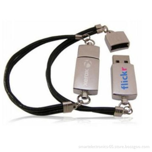 Bracelet USB flash drive with 64MB-128GB capacity, 3-year warranty, free printing, package